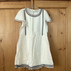 Loft nwt embroidered dress beige and black size m medium